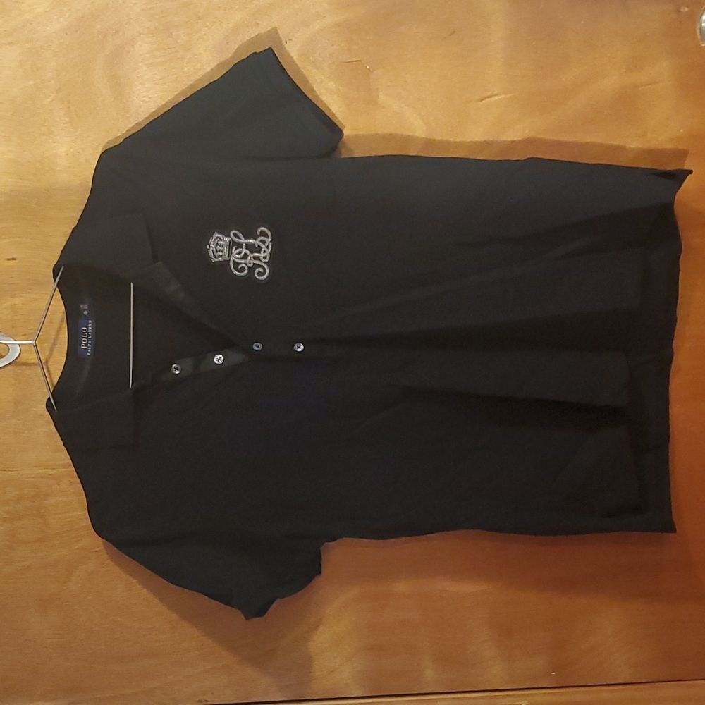 Polo Ralph Lauren womens black polo shirt  size XL